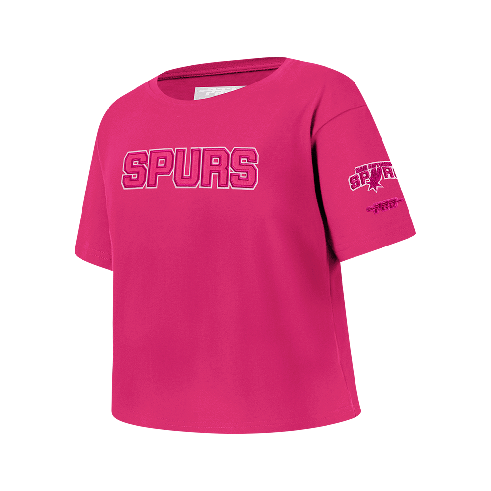 NBA SAN ANTONIO SPURS TRIPLE PINK BIG GIRL'S SS BOXY TEE (BEETROOT PURPLE)
