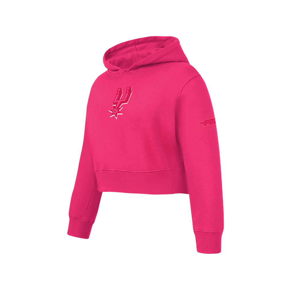 NBA SAN ANTONIO SPURS TRIPLE PINK BIG GIRL'S FLC PO HOODIE (BEETROOT PURPLE)
