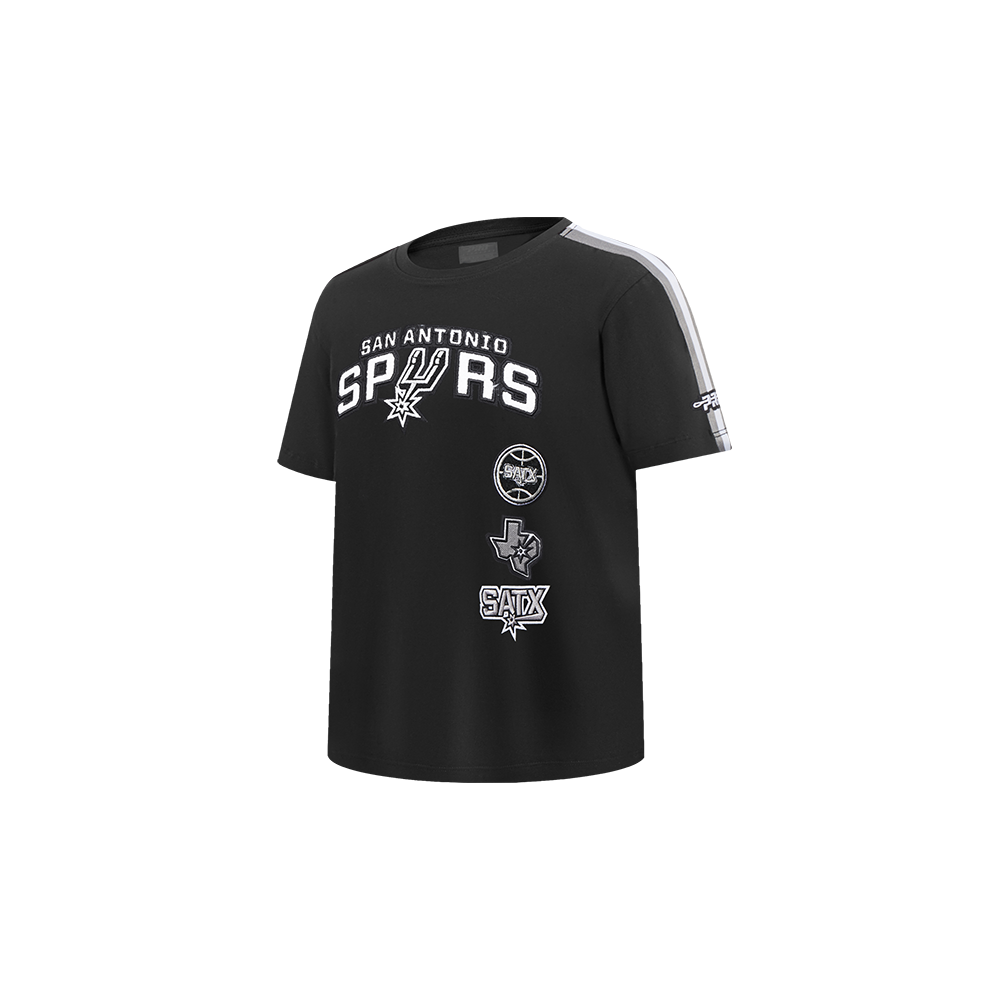 NBA SAN ANTONIO SPURS RETRO CLASSIC TODDLER BOYS SHORT SLEEVE TAPING TEE(BLACK/GRAY)