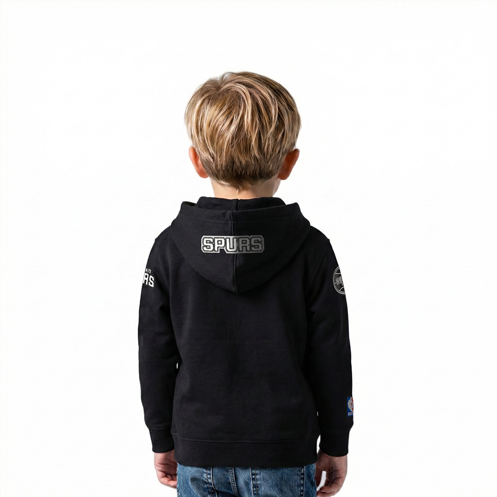 NBA SAN ANTONIO SPURS CLASSIC TODDLER BOYS FLEECE PULLOVER HOODIE (BLACK)