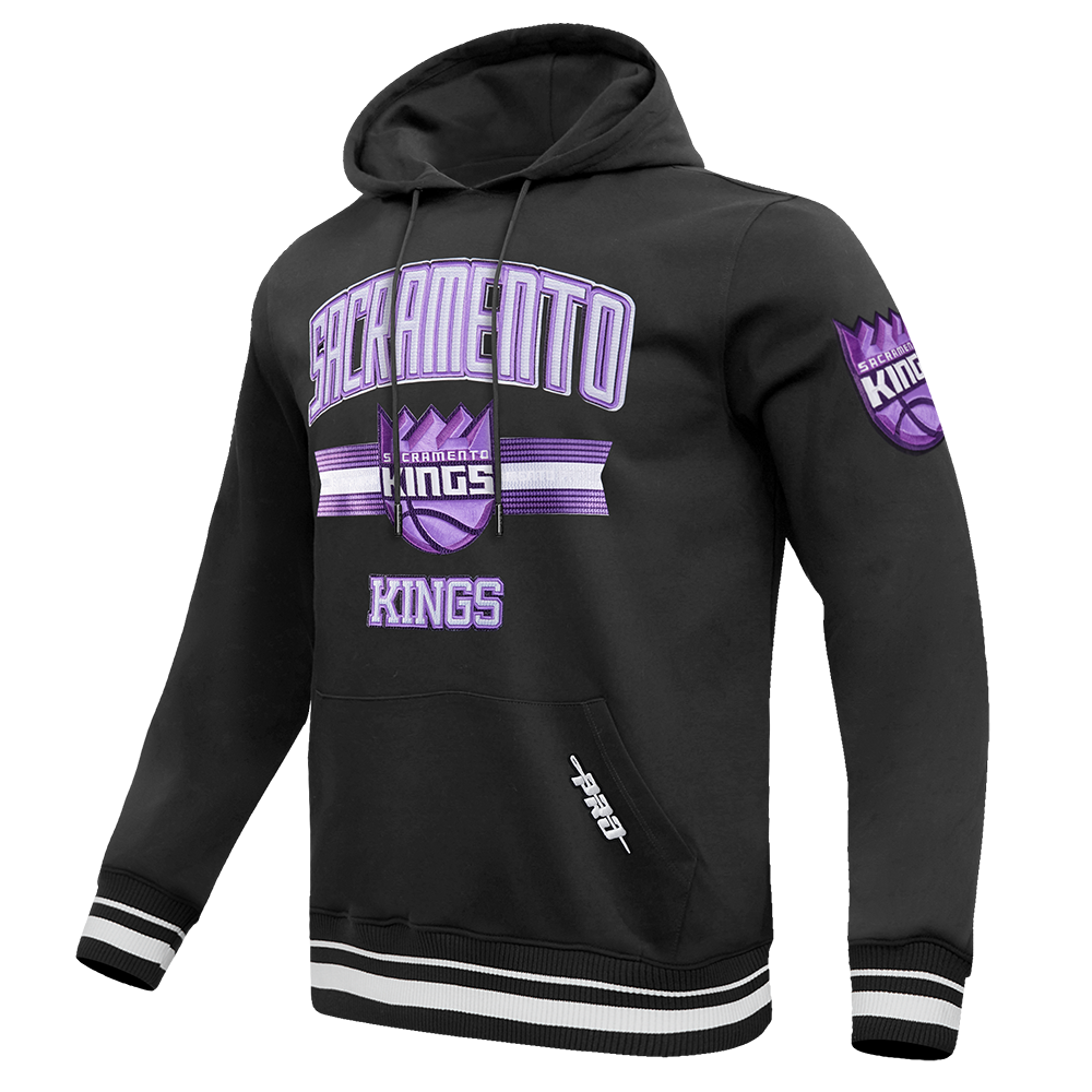 NBA SACRAMENTO KINGS CITY EDITION 25-26 MEN'S RIB FLC PO HOODIE (BLACK)