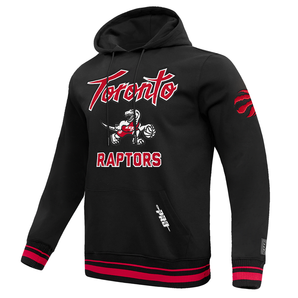 NBA TORONTO RAPTORS CITY EDITION 25-26 MEN'S RIB FLC PO HOODIE (BLACK/RED/BLACK)
