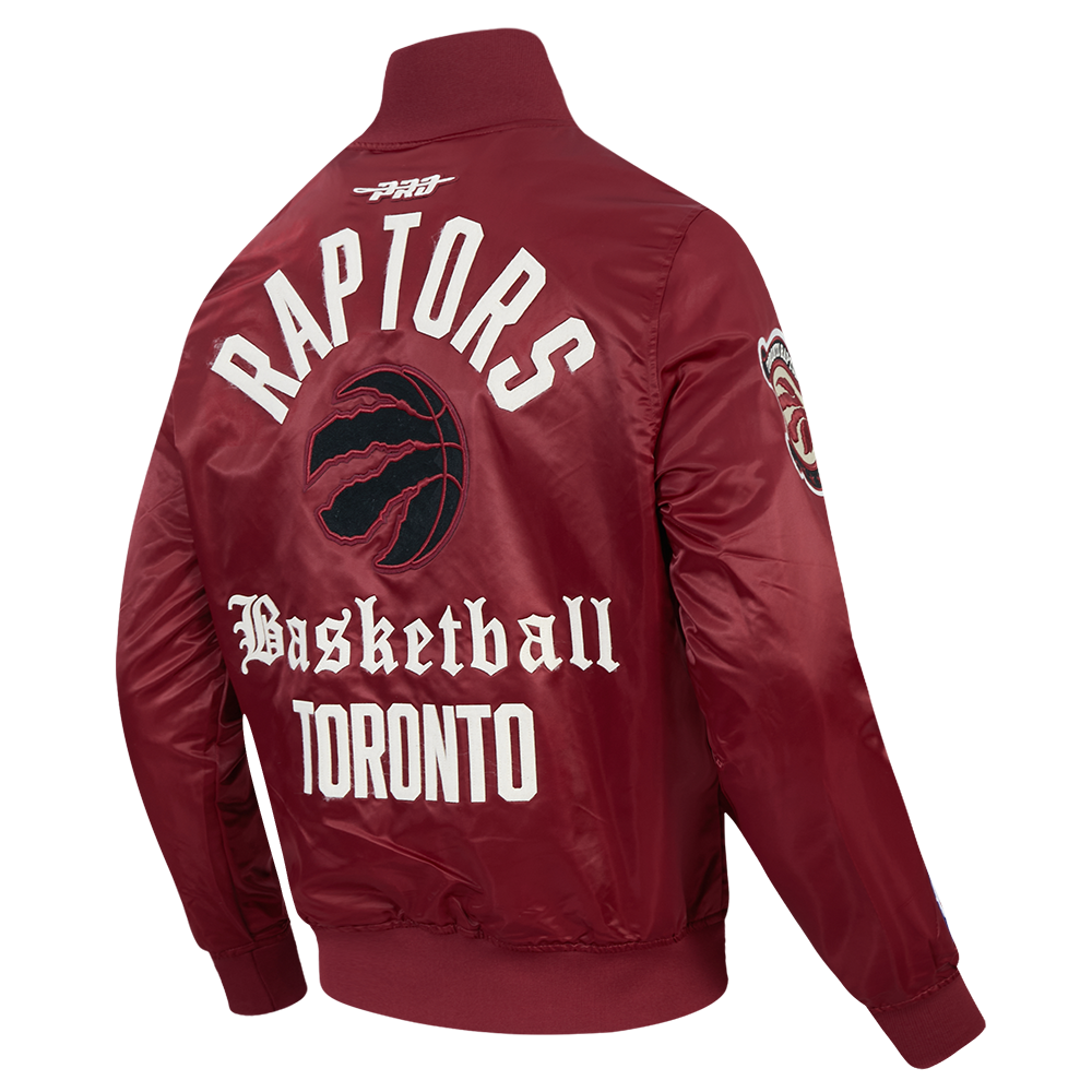 NBA TORONTO RAPTORS MODERN ORIGINALS MEN'S SATIN JACKET (CARDINAL RED)