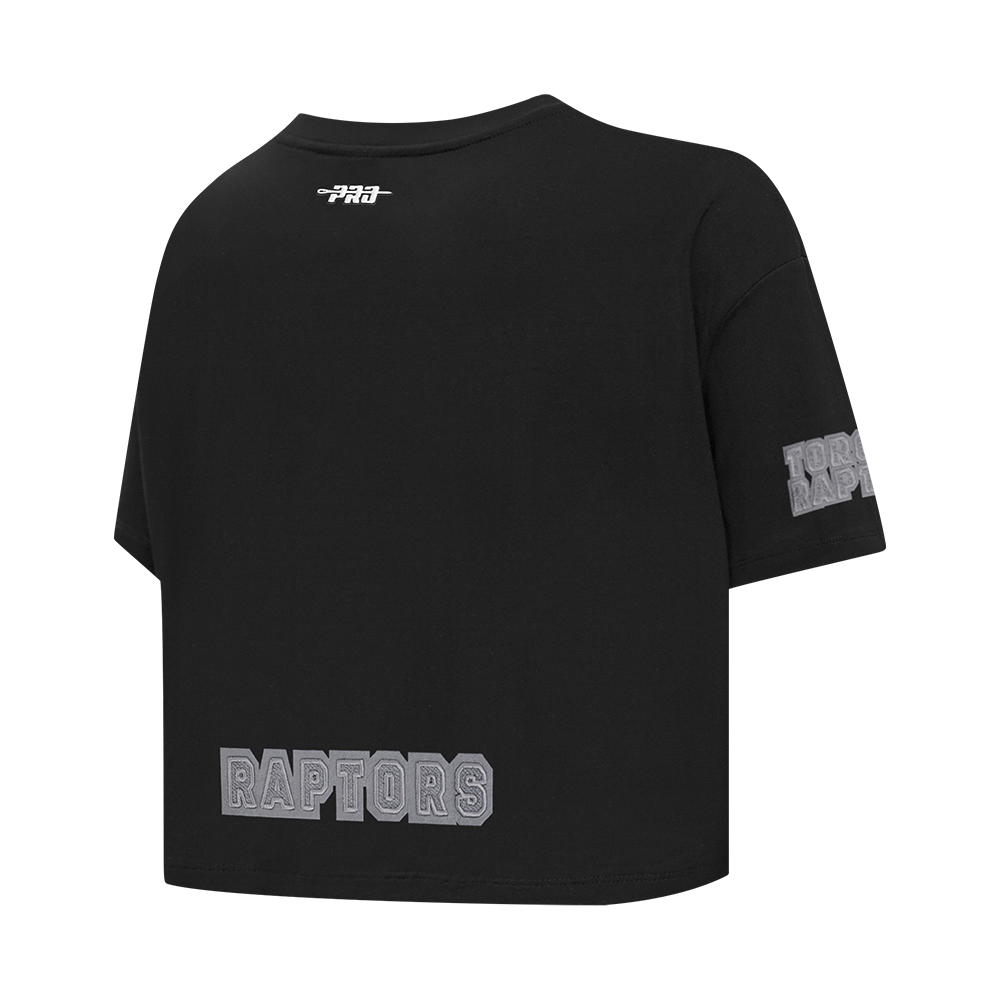 NBA TORONTO RAPTORS REVERSE FRENCH TERRY WOMEN'S SJ BOXY TEE (BLACK)