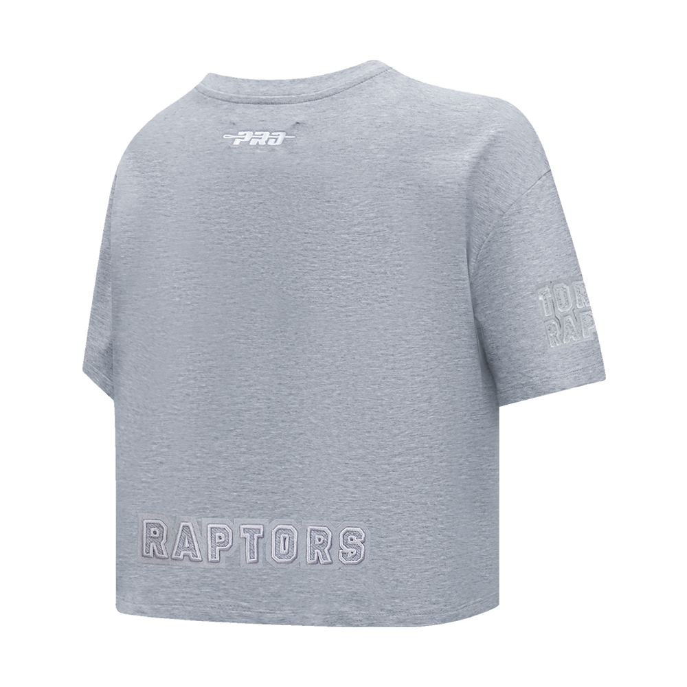 NBA TORONTO RAPTORS REVERSE FRENCH TERRY WOMEN'S SJ BOXY TEE (DARK HEATHER GRAY)