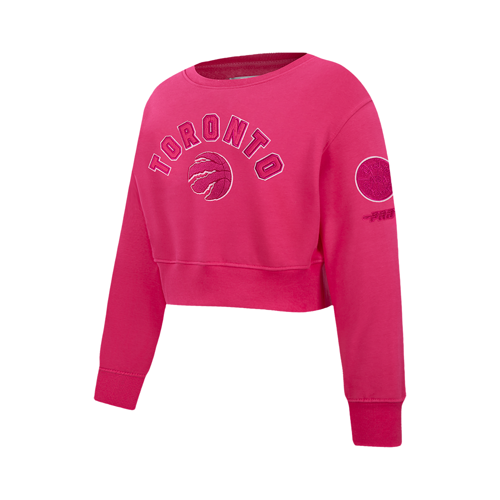NBA TORONTO RAPTORS TRIPLE PINK BIG GIRLS FLC CREWNECK (BEETROOT PURPLE)