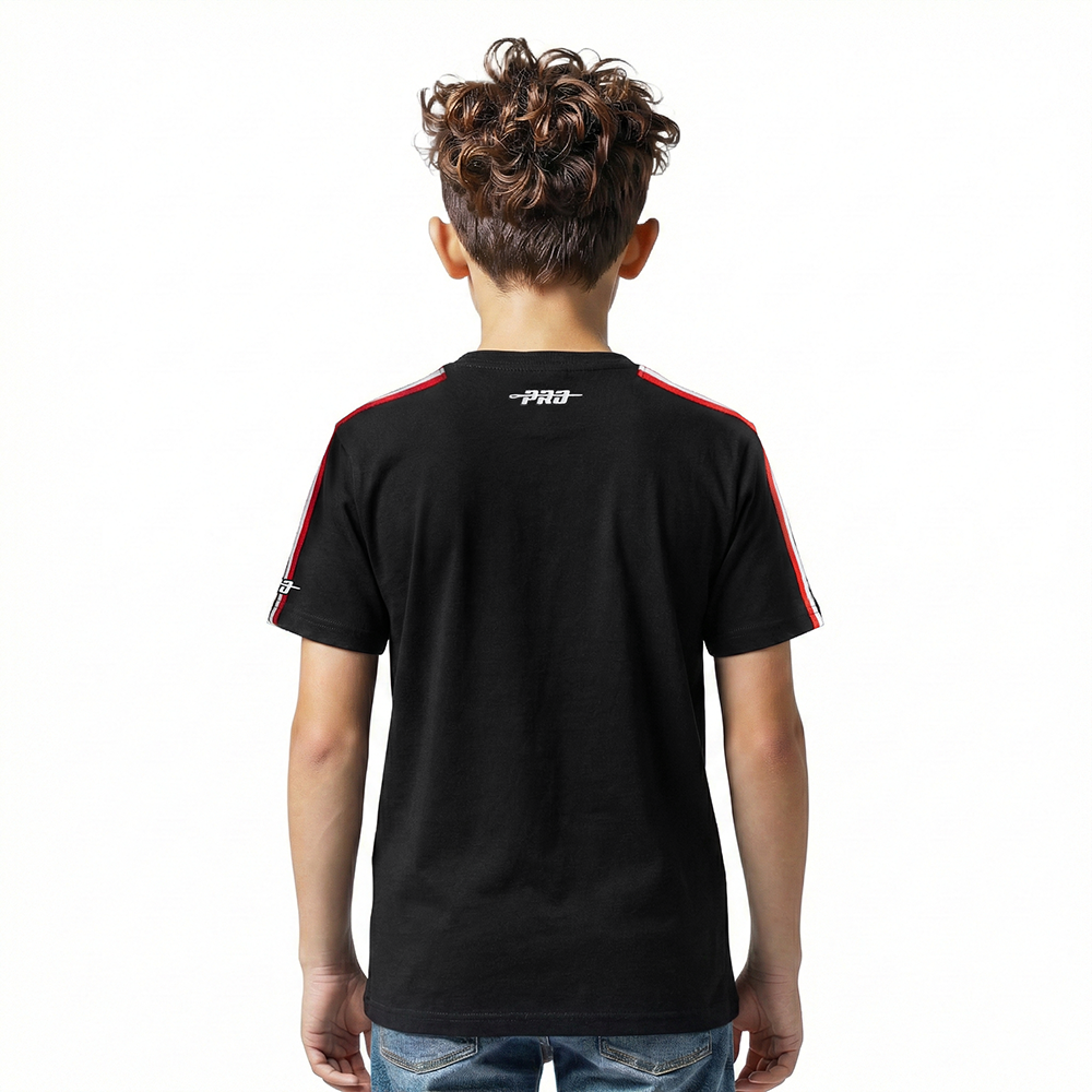NBA TORONTO RAPTORS RETRO CLASSIC LITTLE BOYS SHORT SLEEVE TAPING TEE (BLACK/RED)