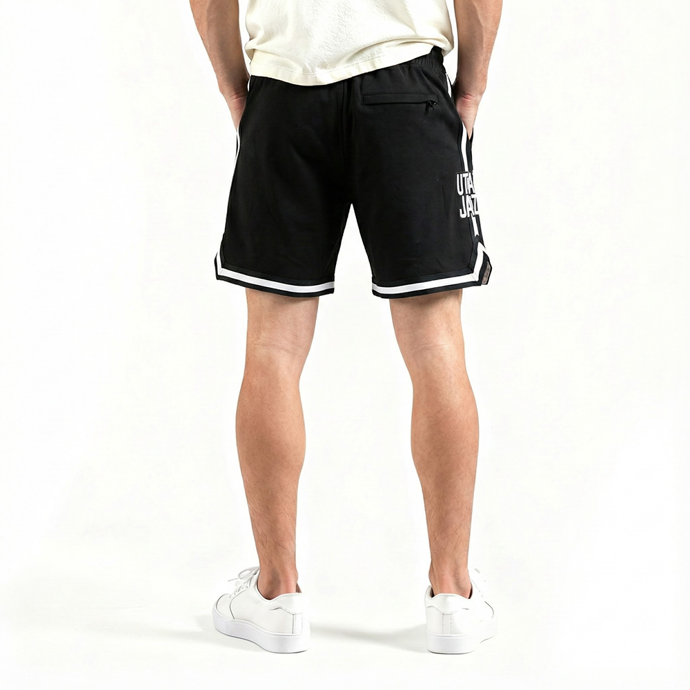 NBA UTAH JAZZ CLASSIC LOGO MEN'S ATHLETIC SHORT (BLACK)