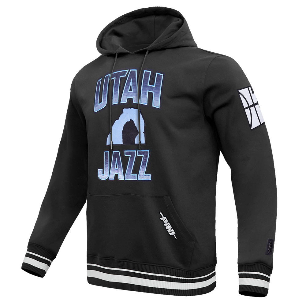 NBA UTAH JAZZ CITY EDITION 25-26 MEN'S RIB FLC PO HOODIE (BLACK)