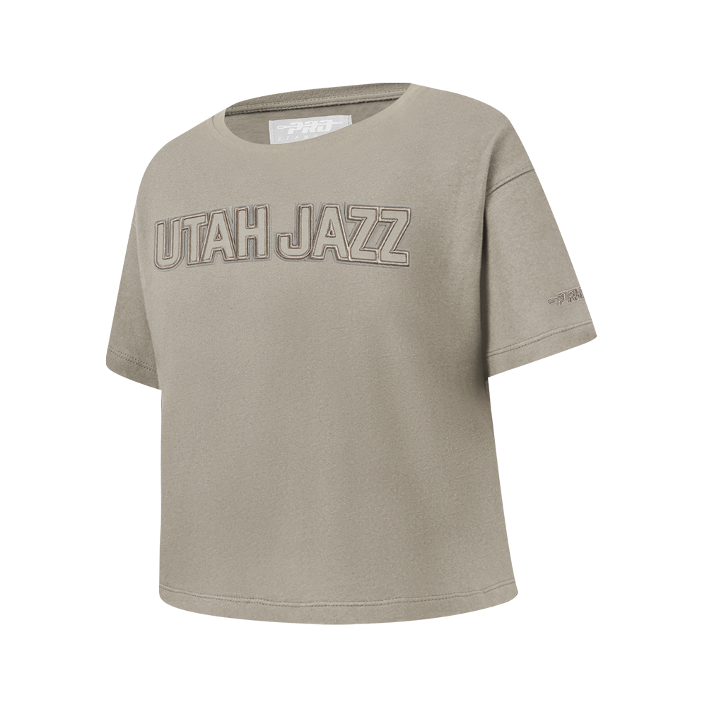 NBA UTAH JAZZ NEUTRAL BIG GIRLS SS BOXY TEE (TAUPE)