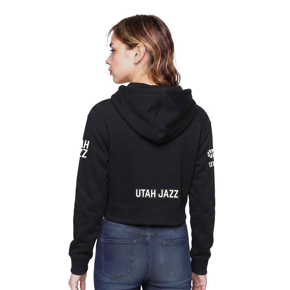 NBA UTAH JAZZ CLASSIC BIG GIRLS  FLEECE FULL ZIP HOODIE (BLACK)