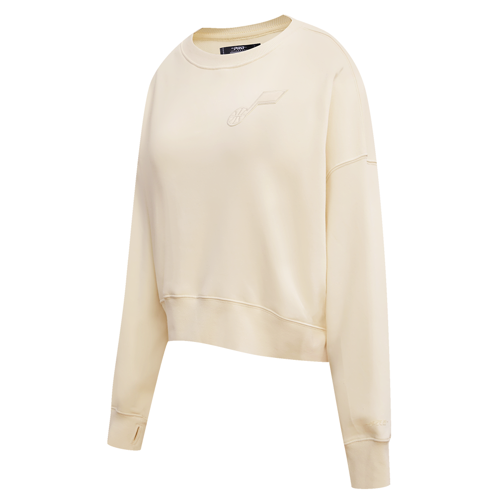 NBA UTAH JAZZ NEUTRAL FLEECE CREWNECK (EGGSHELL)