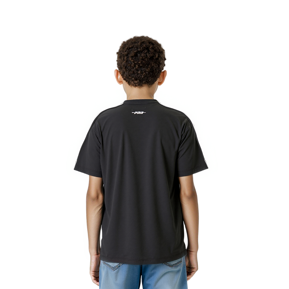 NBA UTAH JAZZ RETRO CLASSIC LITTLE BOYS SHORT SLEEVE TAPING TEE (BLACK)