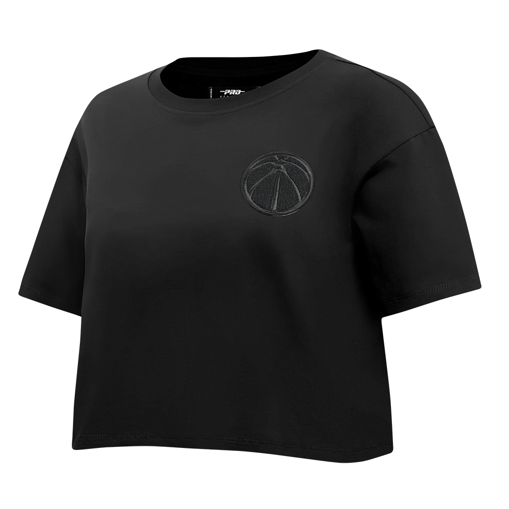NBA WASHINGTON WIZARDS TRIPLE BLACK WOMEN'S SJ BOXY TEE (TRIPLE BLACK)