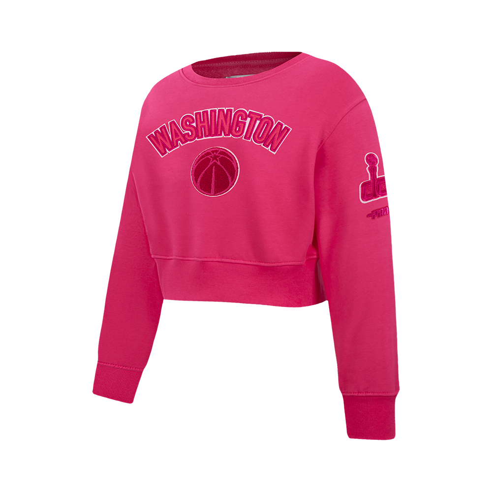 NBA WASHINGTON WIZARDS TRIPLE PINK BIG GIRLS FLC CREWNECK (BEETROOT PURPLE)