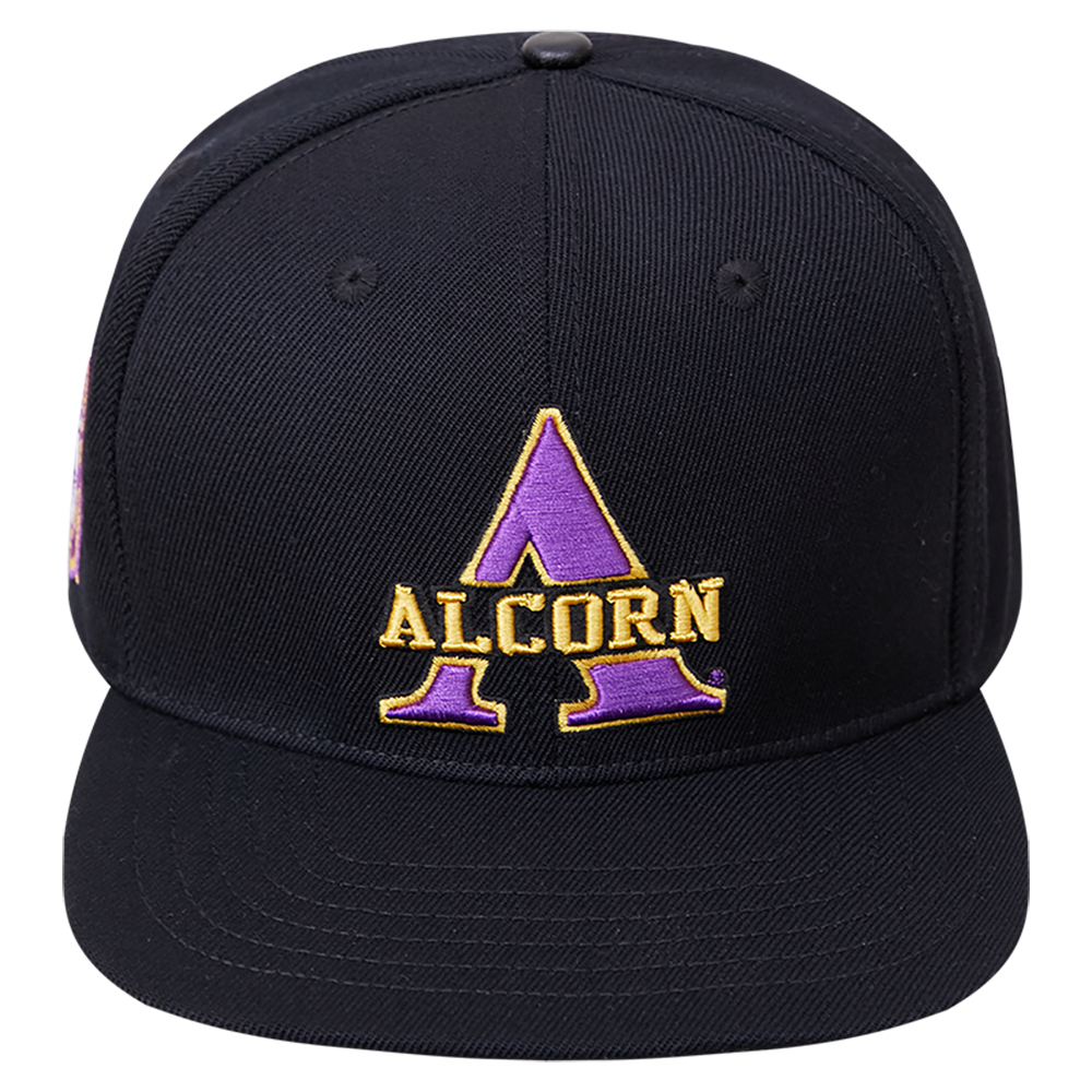 ALCORN STATE UNIVERSITY CLASSIC WOOL SNAPBACK HAT (BLACK)