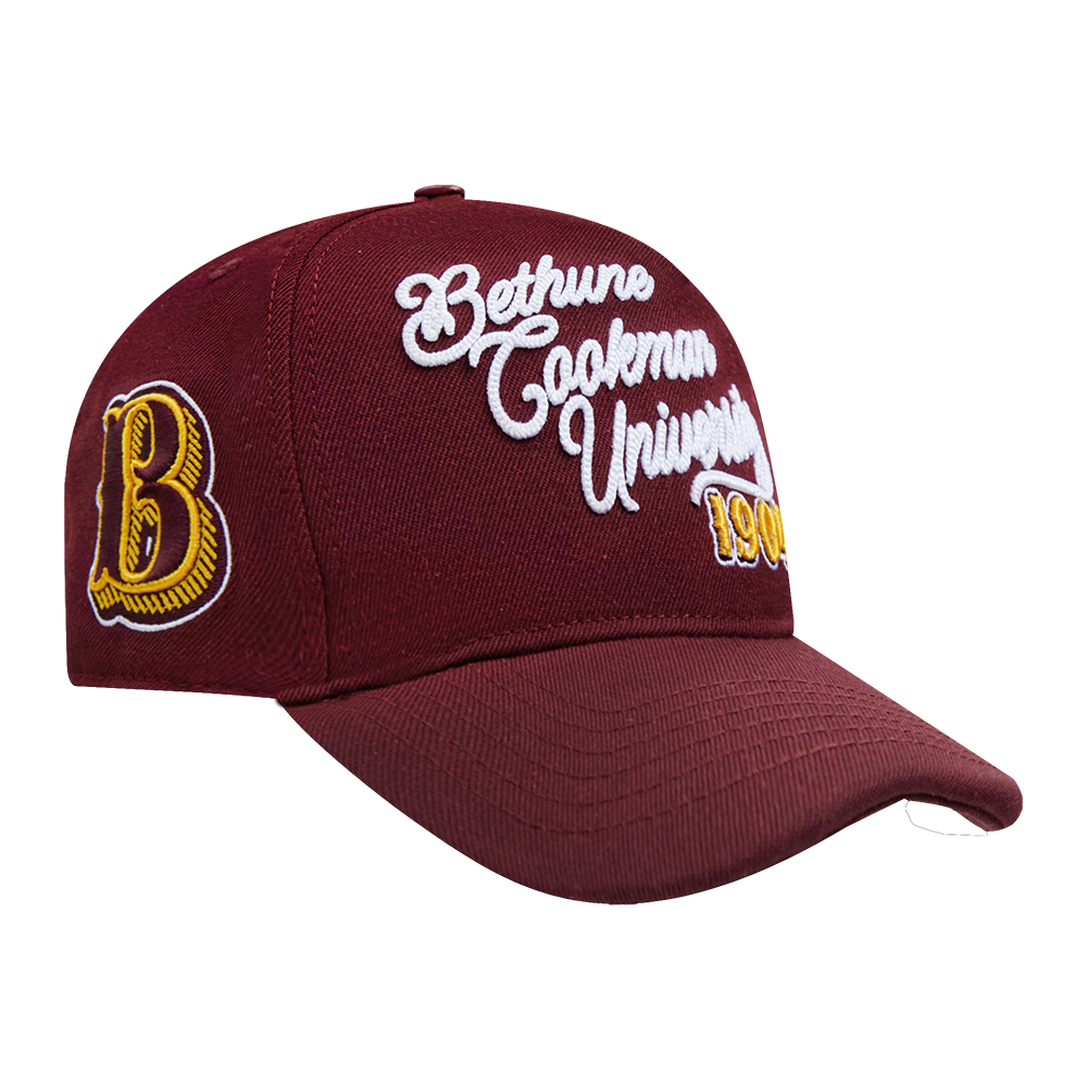 COLLEGE BETHUNE-COOKMAN UNIVERSITY VINTAGE VARSITY PINCHFRONT SNAPBA (WINE)