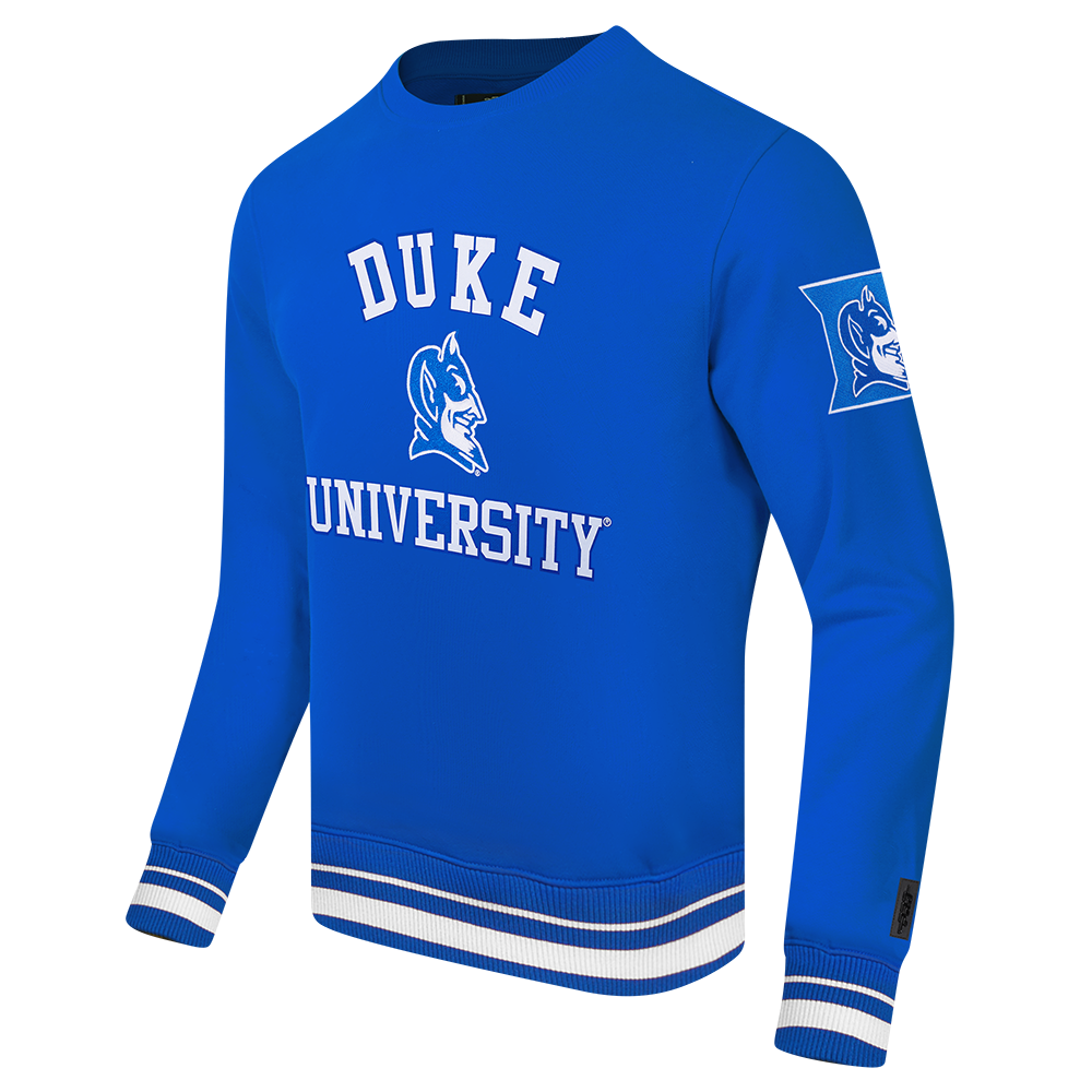 DUKE UNIVERSITY CLASSIC MEN'S STACKED LOGO CREWNECK (ROYAL BLUE)