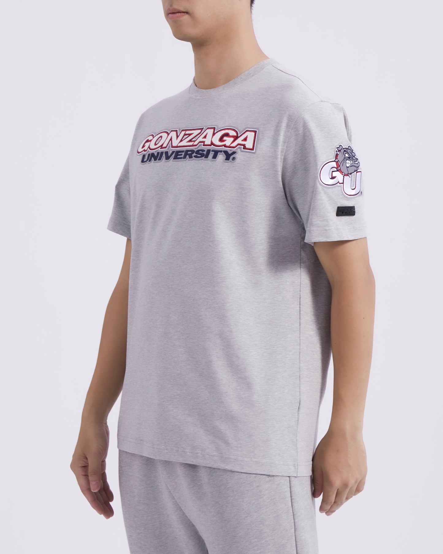 GONZAGA UNIVERSITY CLASSIC MEN'S STACKED LOGO TEE (HEATHER GREY)