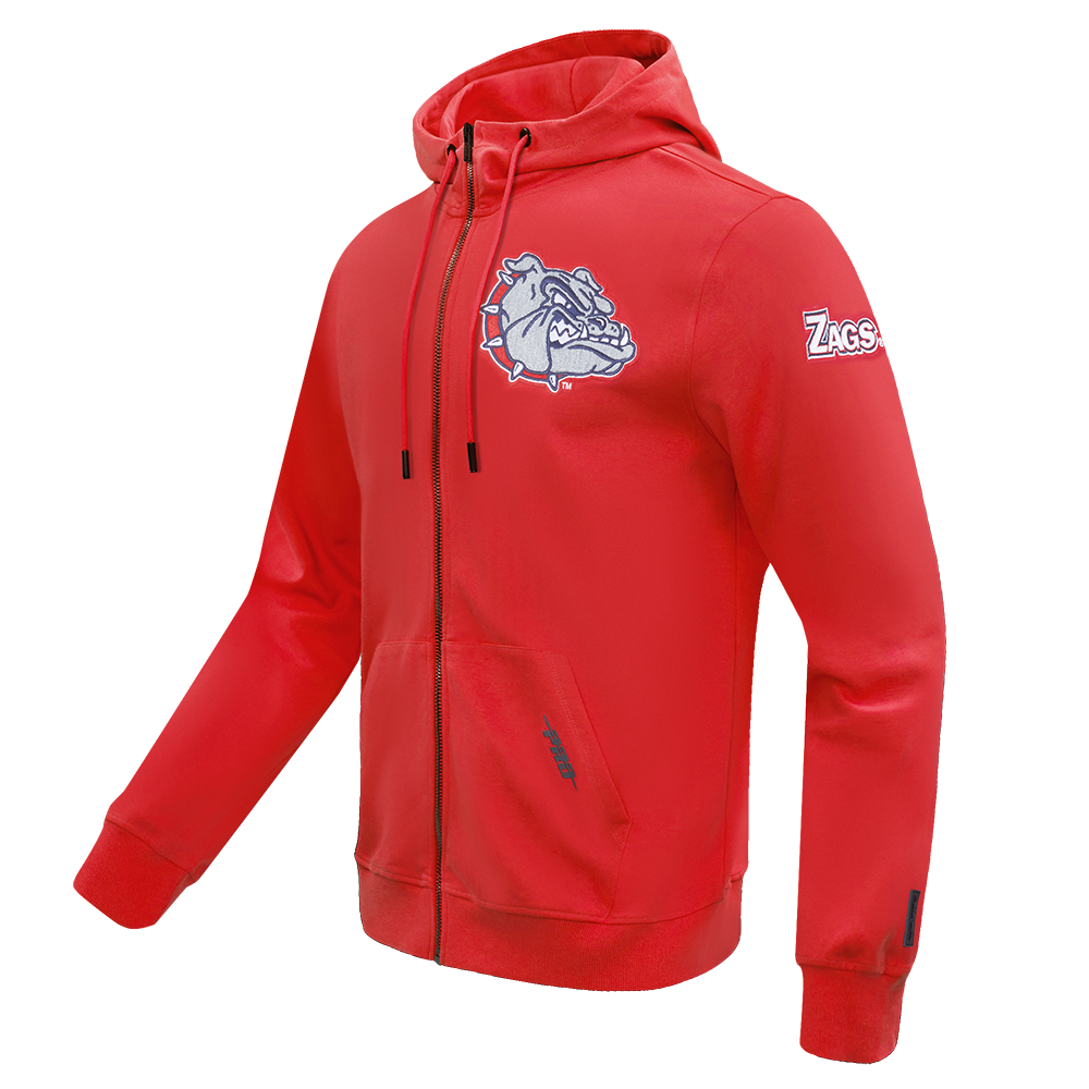 GONZAGA UNIVERSITY CLASSIC MEN'S FZ PO HOODIE (RED)