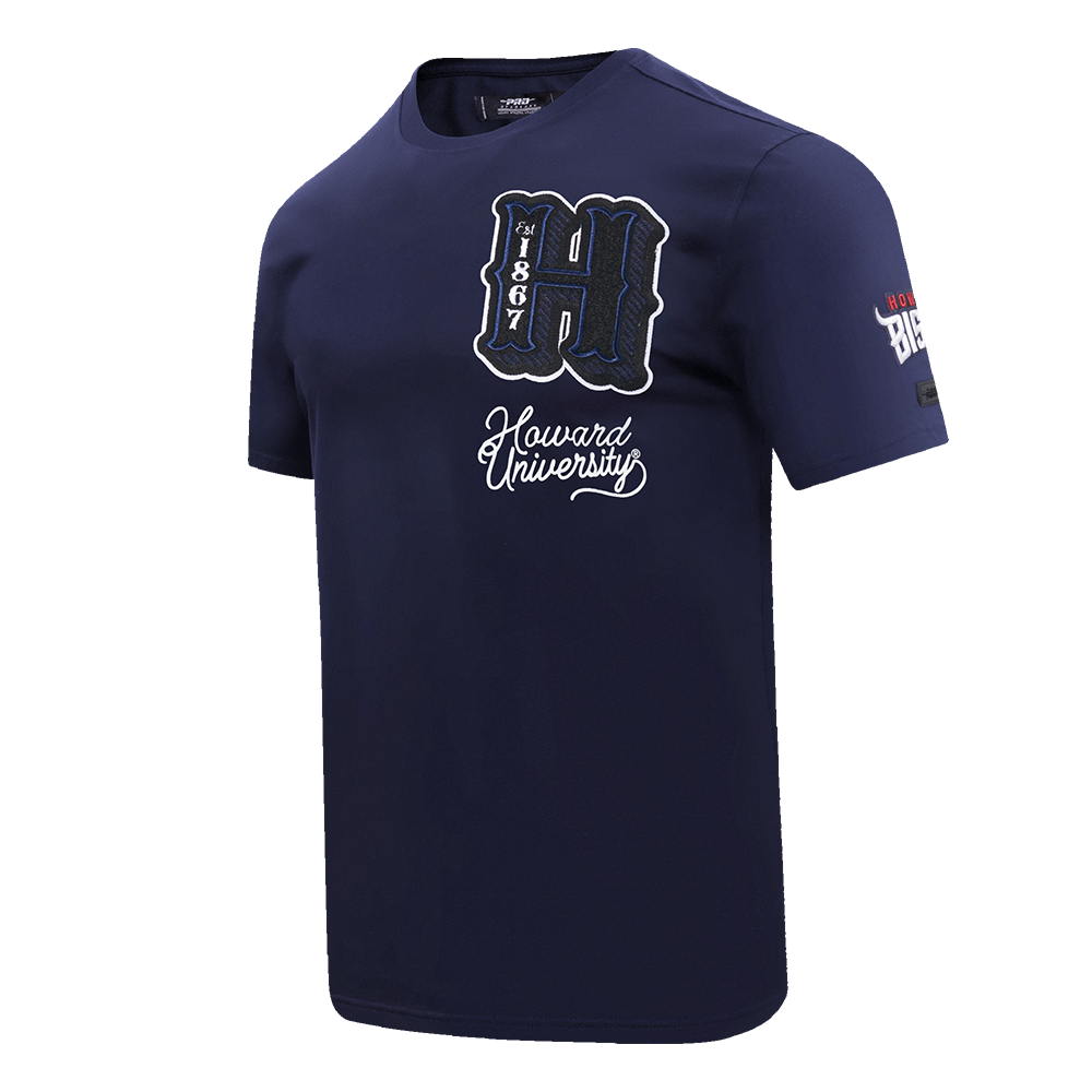 COLLEGE HOWARD UNIVERSITY VINTAGE VARSITY MEN'S SJ TEE (MIDNIGHT NAVY)
