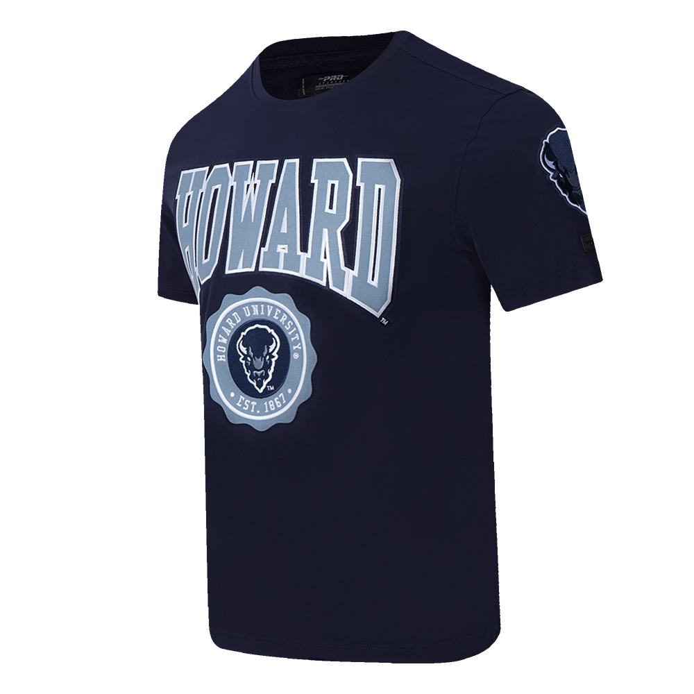 COLLEGE HOWARD UNIVERSITY CREST EMBLEM MEN'S SJ TEE (MIDNIGHT NAVY)
