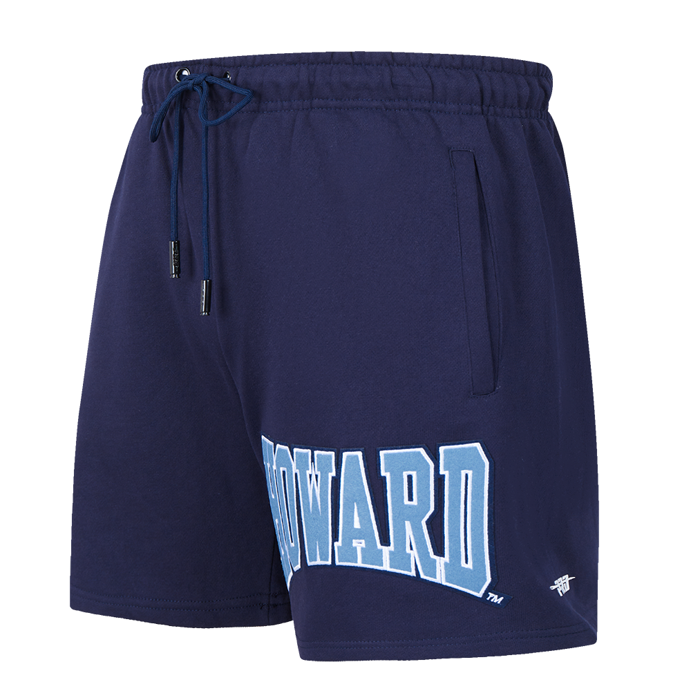 COLLEGE HOWARD UNIVERSITY CREST EMBLEM MEN'S FLC SHORT (MIDNIGHT NAVY)