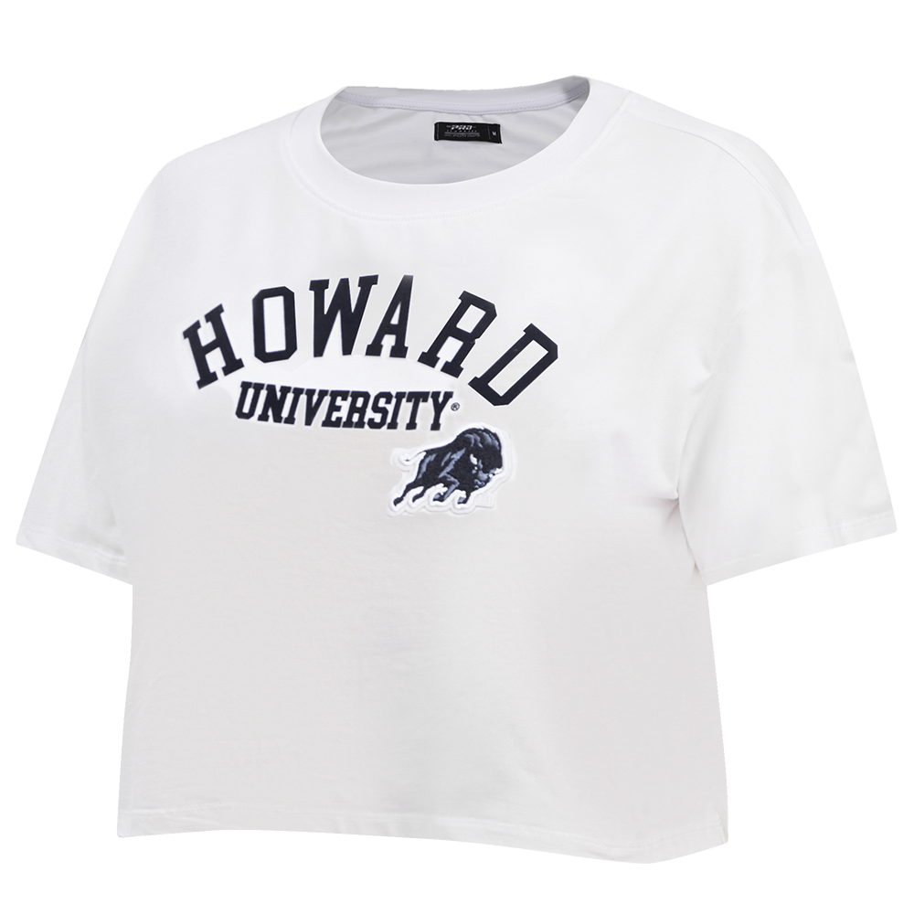 COLLEGE HOWARD UNIVERSITY CLASSIC SINGLE JERSEY BOXY TEE (WHITE)