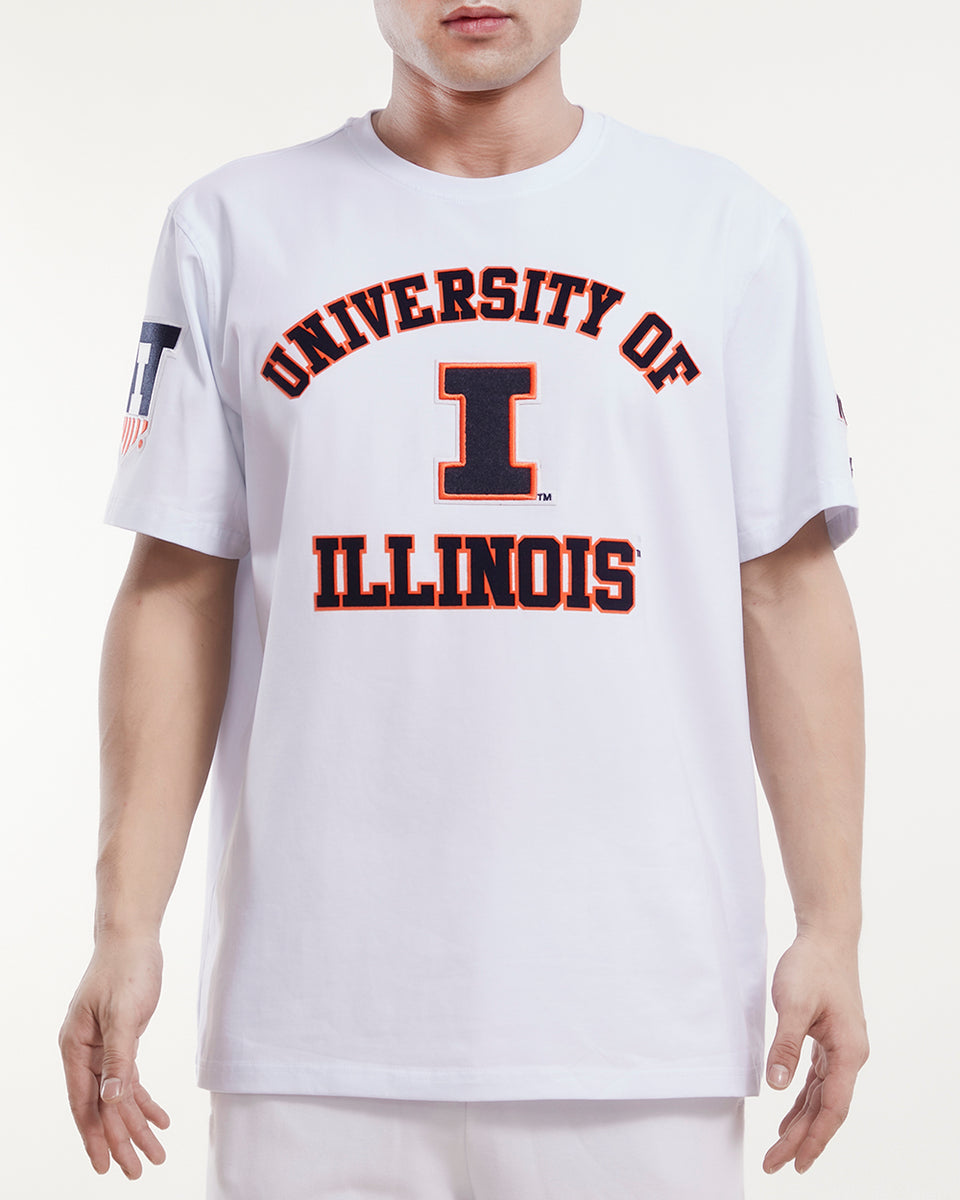 UNIVERSITY OF ILLINOIS URBANACHAMPAIGN CLASSIC MEN'S STACKED LOGO (WH Pro Standard