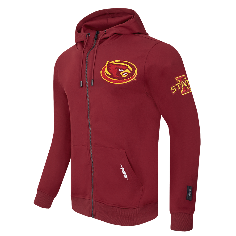 IOWA STATE UNIVERSITY CLASSIC MEN'S FZ PO HOODIE (CARDINAL RED)