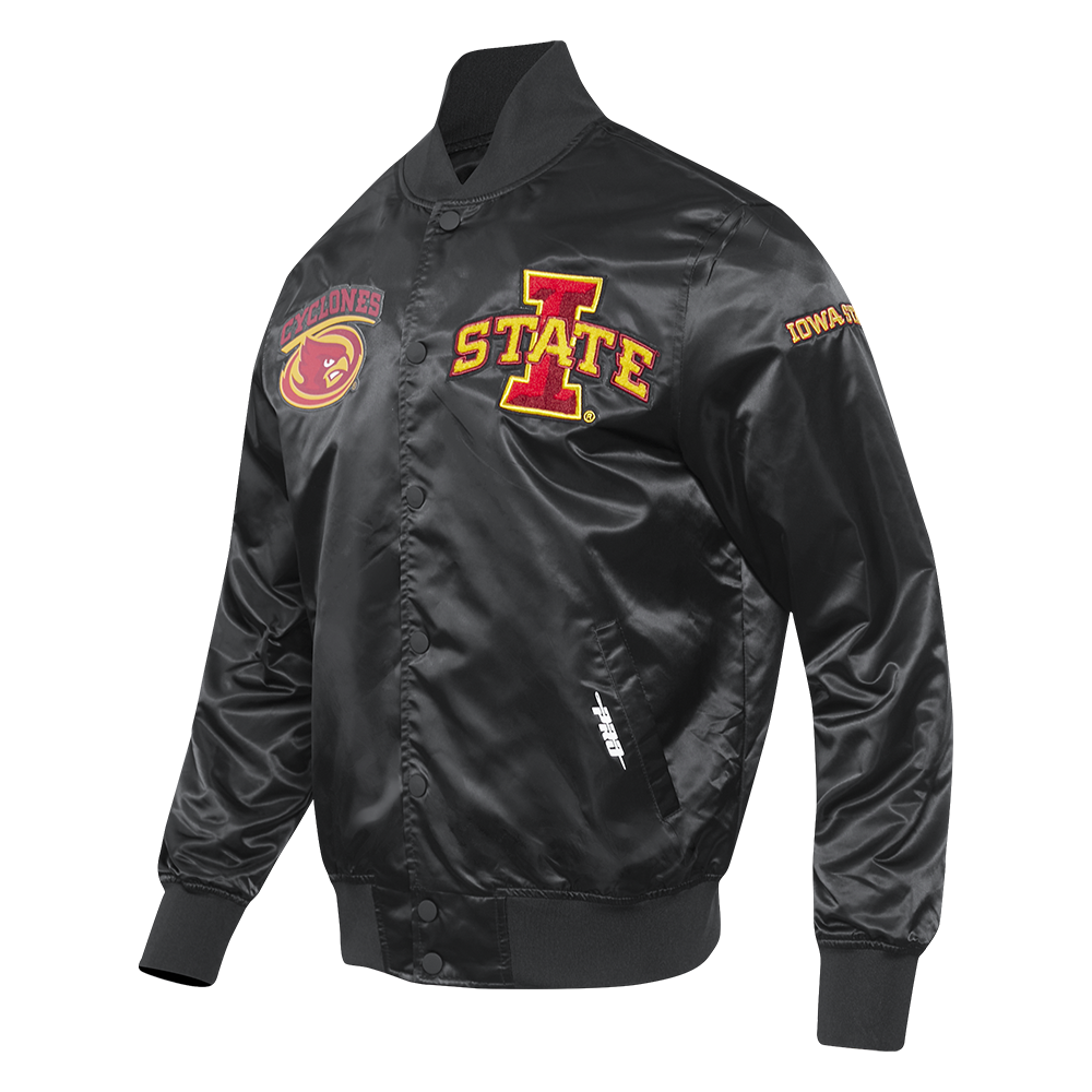 IOWA STATE UNIVERSITY CLASSIC SATIN JACKET (BLACK)