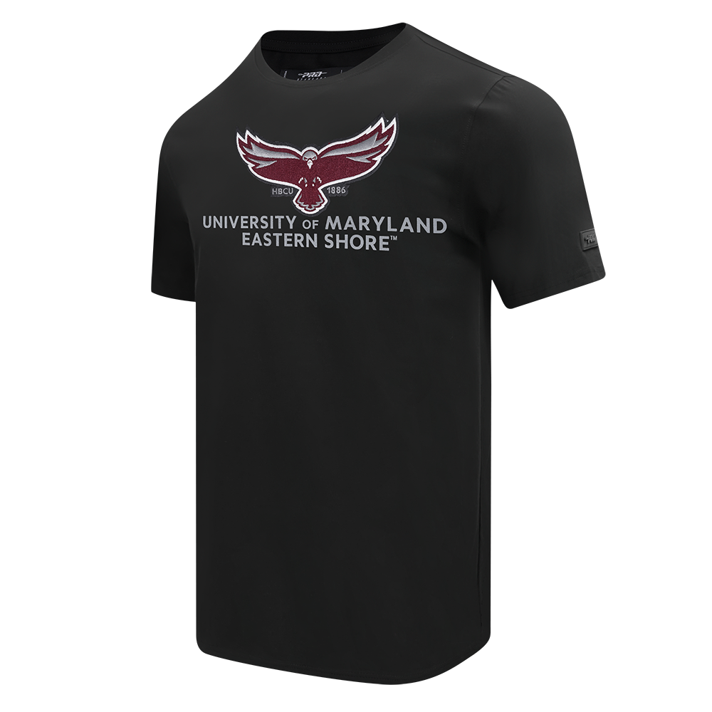 MARYLAND EASTERN SHORE CLASSIC MEN'S STACKED LOGO SJ TEE (BLACK)