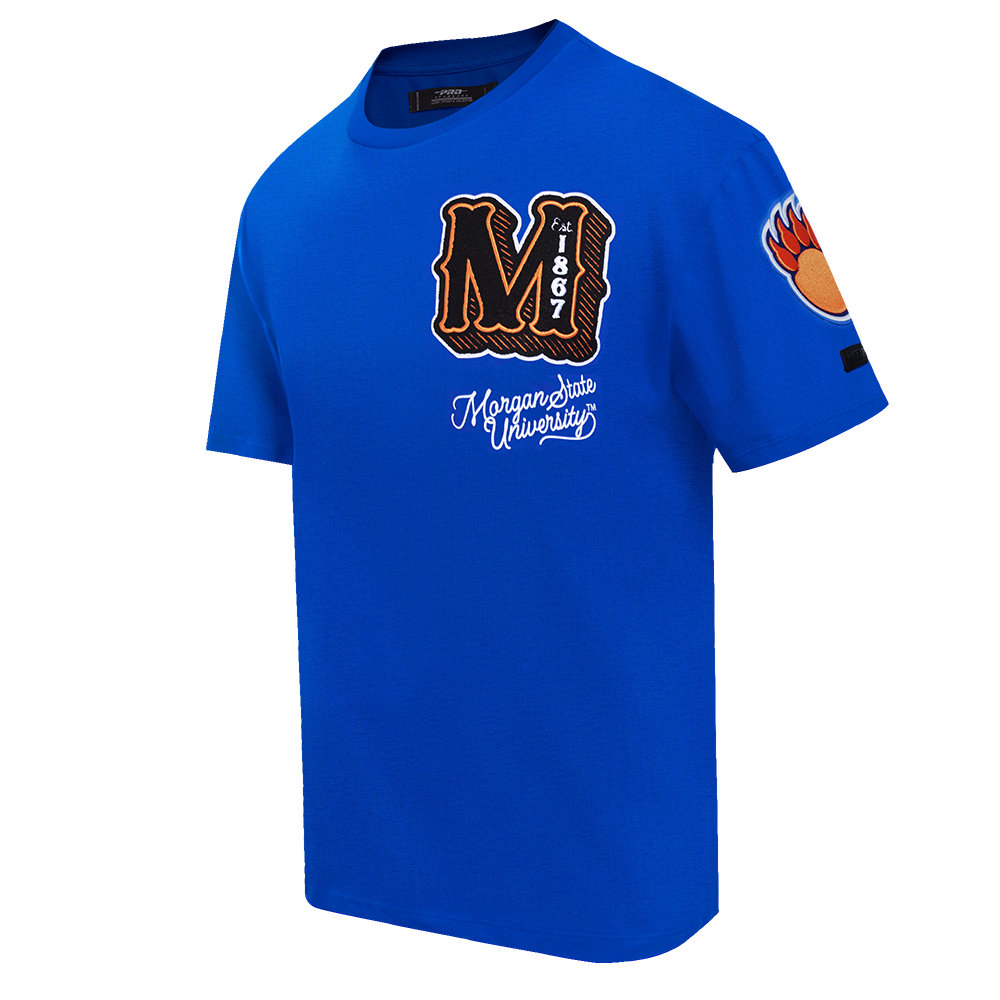 COLLEGE MORGAN STATE UNIVERSITY VINTAGE VARSITY MEN'S SJ TEE (ROYAL BLUE)