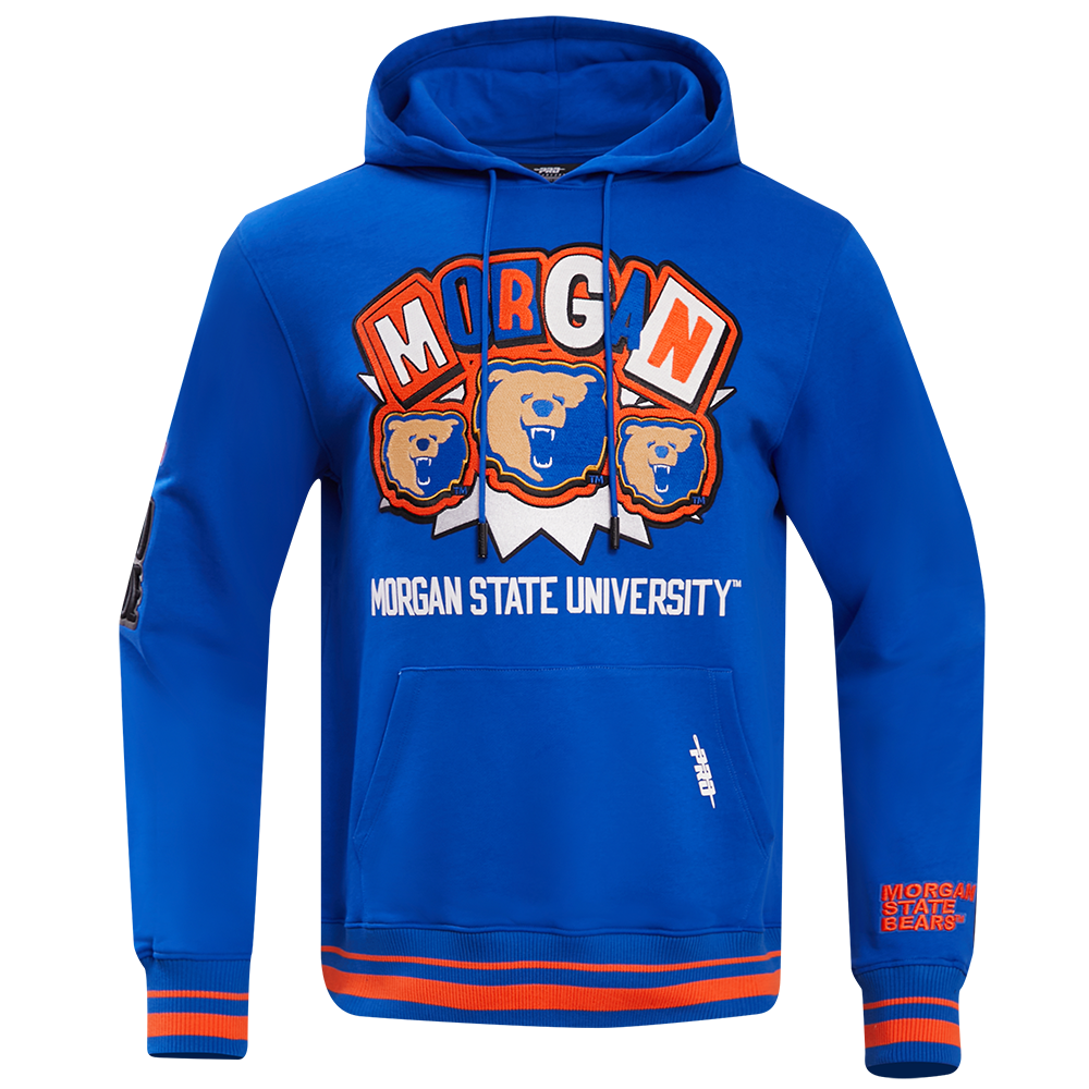 MORGAN STATE UNIVERSITY HOMECOMING MEN S RIB PO HOODIE ROYAL ORANGE R Pro Standard