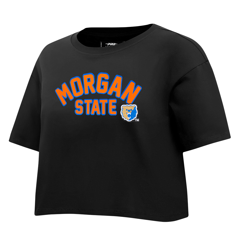 COLLEGE MORGAN STATE UNIVERSITY CLASSIC WOMEN'S SJ BOXY TEE (BLACK)