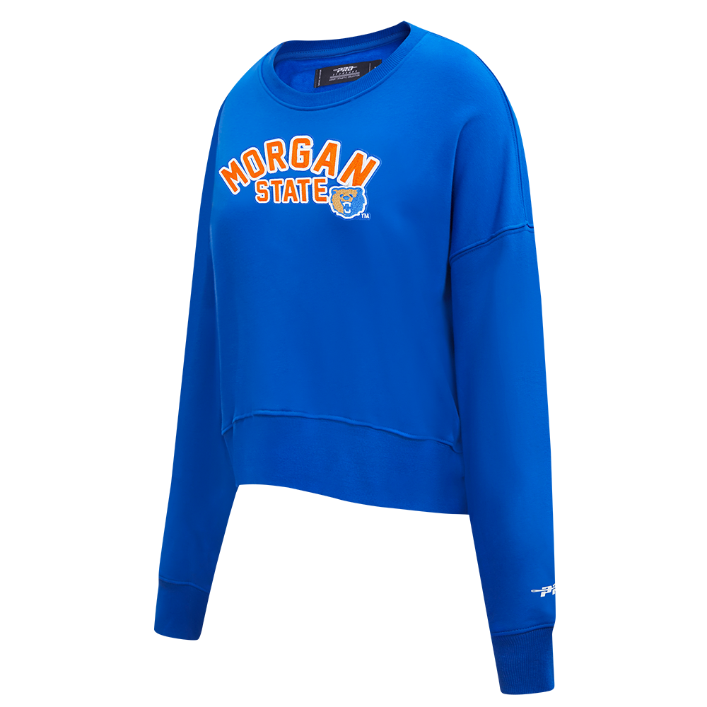 COLLEGE MORGAN STATE UNIVERSITY CLASSIC WOMEN'S FLC CREWNECK (ROYAL BLUE)