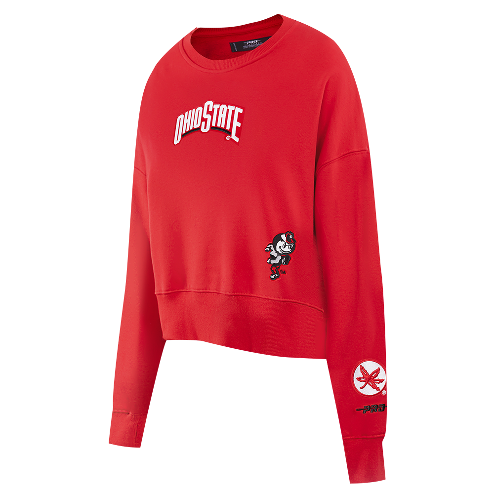 COLLEGE OHIO STATE UNIVERSITY WINGSPAN WOMEN'S FLC CREWNECK (Red)