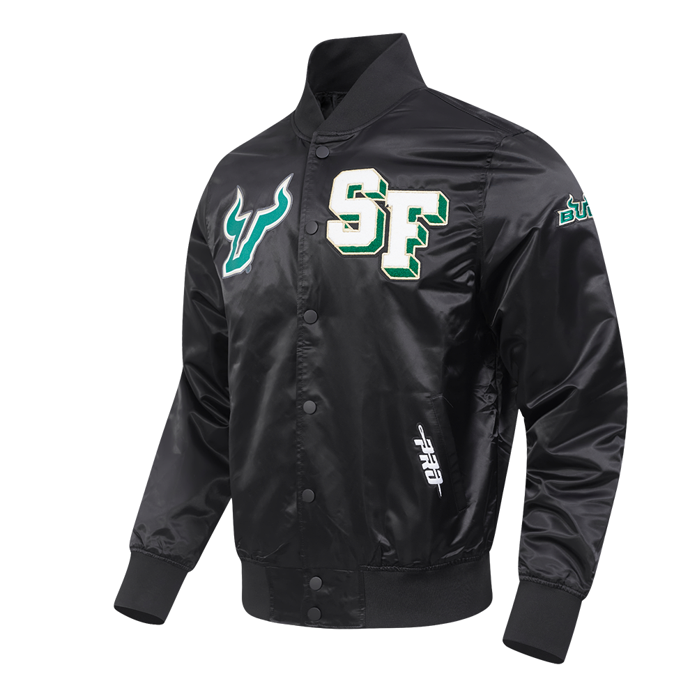 UNIVERSITY OF SOUTH FLORIDA CLASSIC MEN'S SATIN JACKET (BLACK)