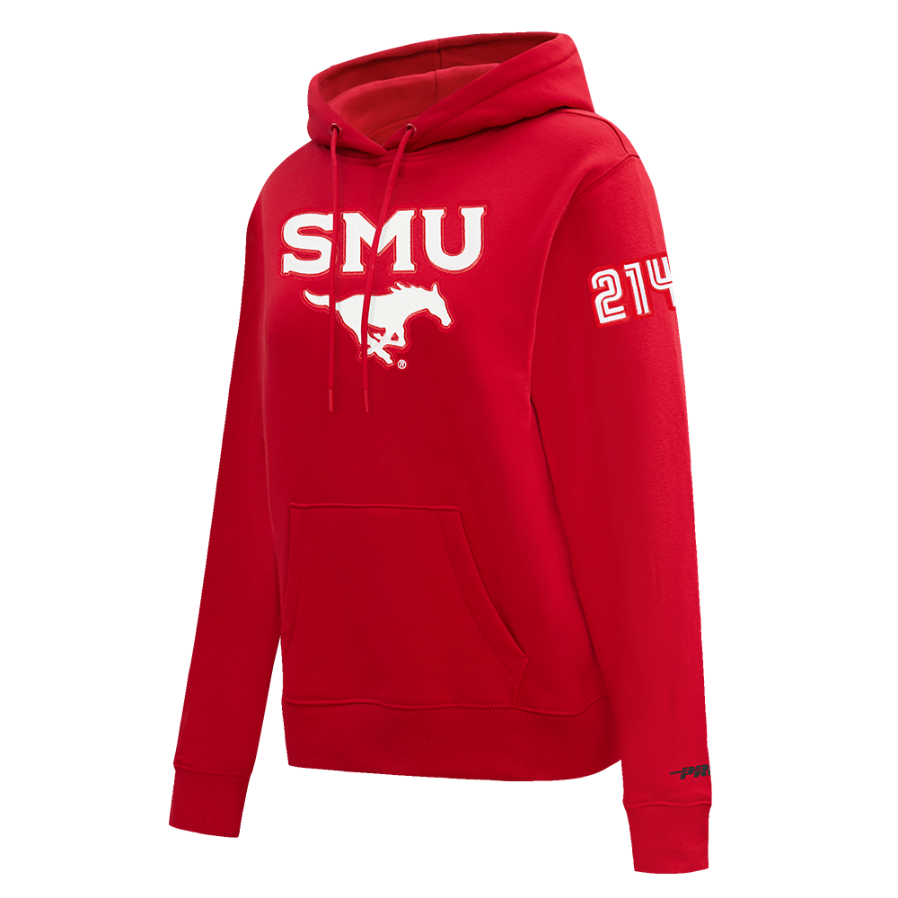 COLLEGE SOUTHERN METHODIST UNIVERSITY CLASSIC WOMEN'S FLC PO HOODIE (RED)