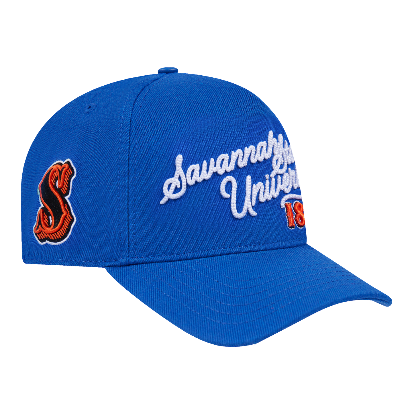 COLLEGE SAVANNAH STATE UNIVERSITY VINTAGE VARSITY PINCHFRONT SNAPBAC (ROYAL BLUE)