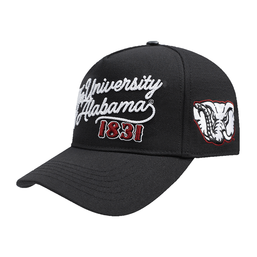 COLLEGE UNIVERSITY OF ALABAMA VINTAGE VARSITY PINCHFRONT SNAPBACK HA (BLACK)