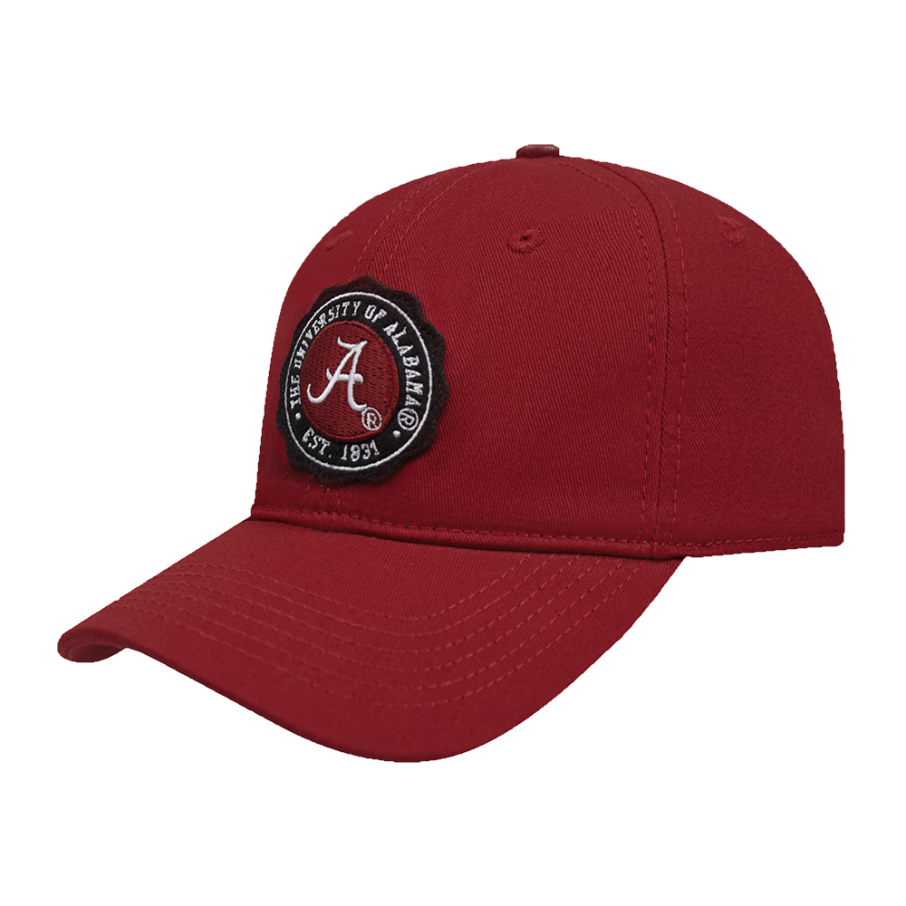 COLLEGE UNIVERSITY OF ALABAMA CREST EMBLEM MEN'S DAD HAT (CARDINAL RED)