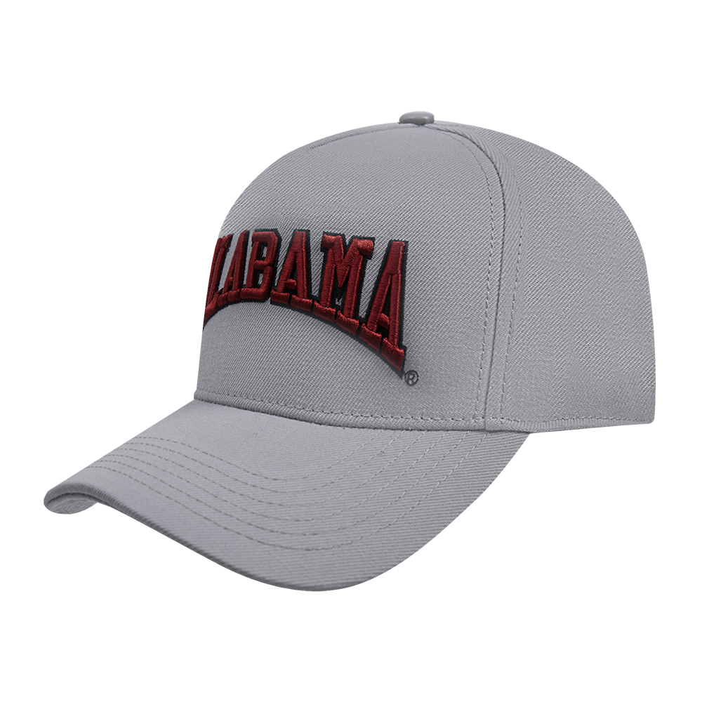 COLLEGE UNIVERSITY OF ALABAMA CREST EMBLEM MEN'S PINCH FRONT STRAPBACK H (GRAY)