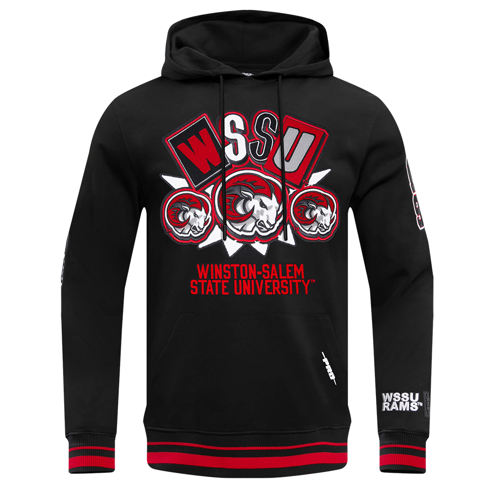 WINSTON SALEM STATE UNIVERSITY HOMECOMING MEN S RIB PO HOODIE BLACK R Pro Standard