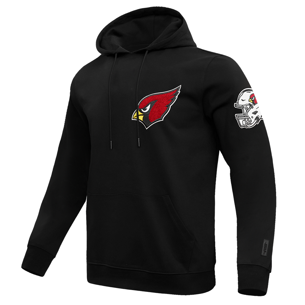 NFL ARIZONA CARDNIALS CLASSIC CHENILLE PO HOODIE (BLACK)