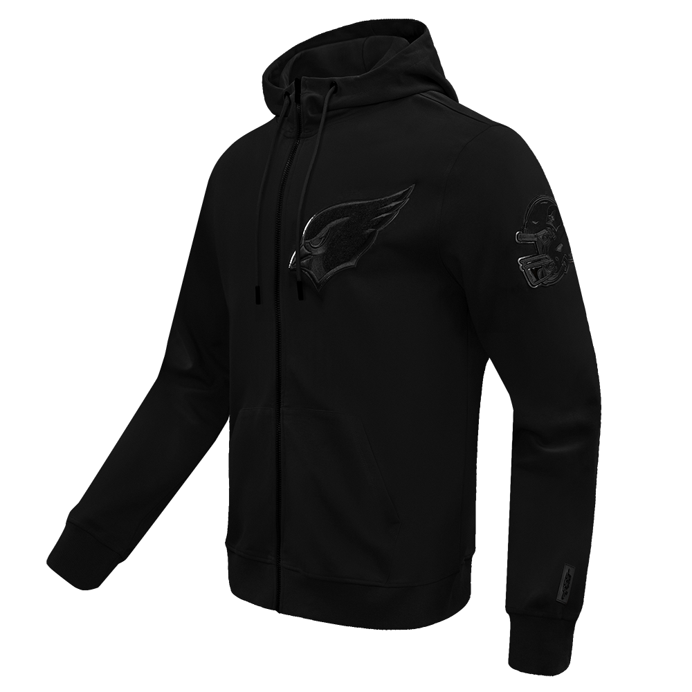 NFL ARIZONA CARDINALS TRIPLE BLACK MEN'S DK FZ HOODIE (TRIPLE BLACK)