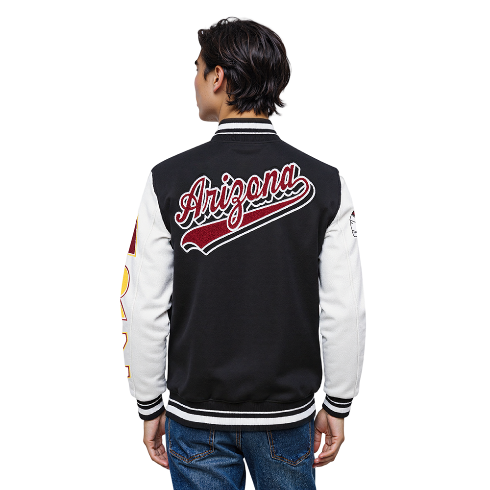 NFL ARIZONA CARDINALS SCRIPT TAIL MEN'S RIB WOOL VARSITY (BLACK/WHITE)