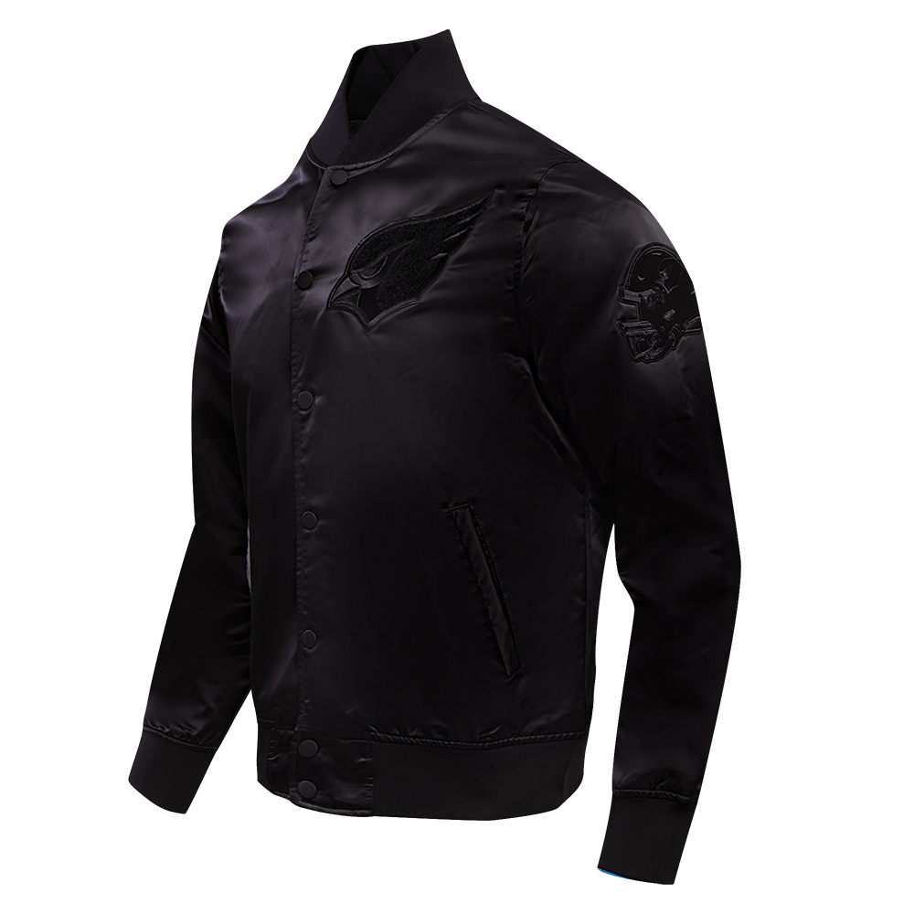NFL ARIZONA CARDINALS TRIPLE BLACK SATIN JACKET (TRIPLE BLACK)