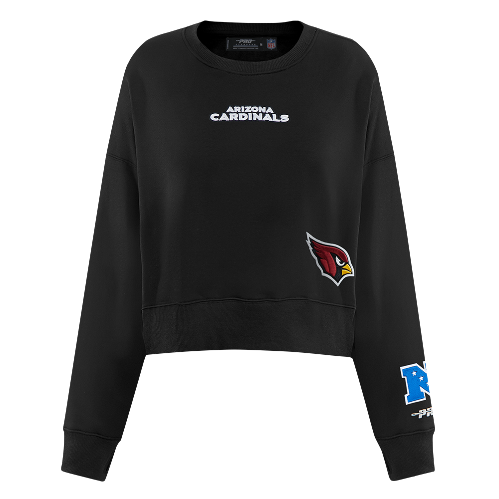 NFL ARIZONA CARDINALS WINGSPAN WOMEN'S FLC CREWNECK (BLACK)