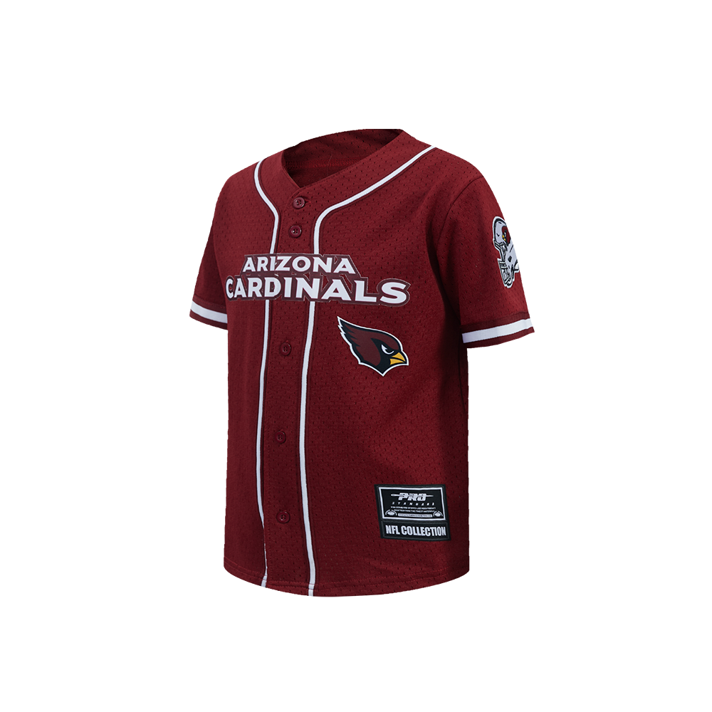 NFL ARIZONA CARDINALS CLASSIC LITTLE BOY'S MESH BUTTON DOWN SHIRT (CARDINAL RED)